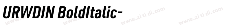 URWDIN BoldItalic字体转换